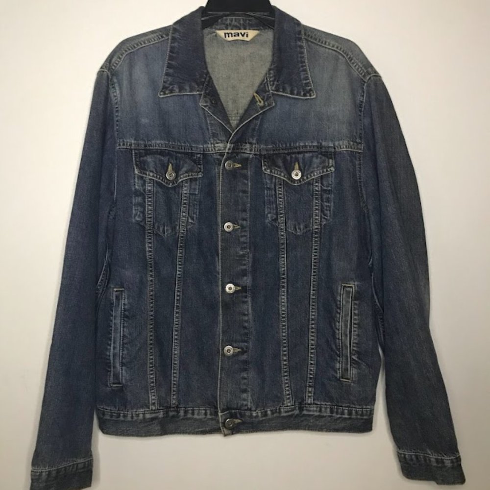Mavi Men's Trucker Jean Jacket, 403 Andy, Size XLarge